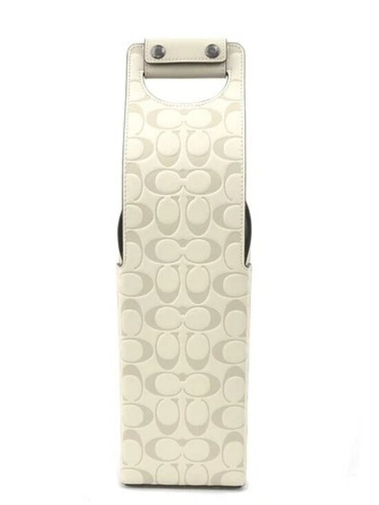 Coach Handbags - Auth COACH Signature Wine Bag Off White Leather - r10677j